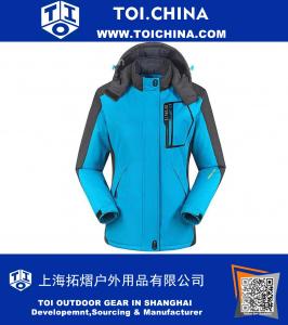 Tecido de lã para exterior com jaqueta com zíper térmico frontal