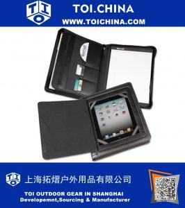 iPad Zipper Padholder With Magnetic Flap, Vinyl, Black